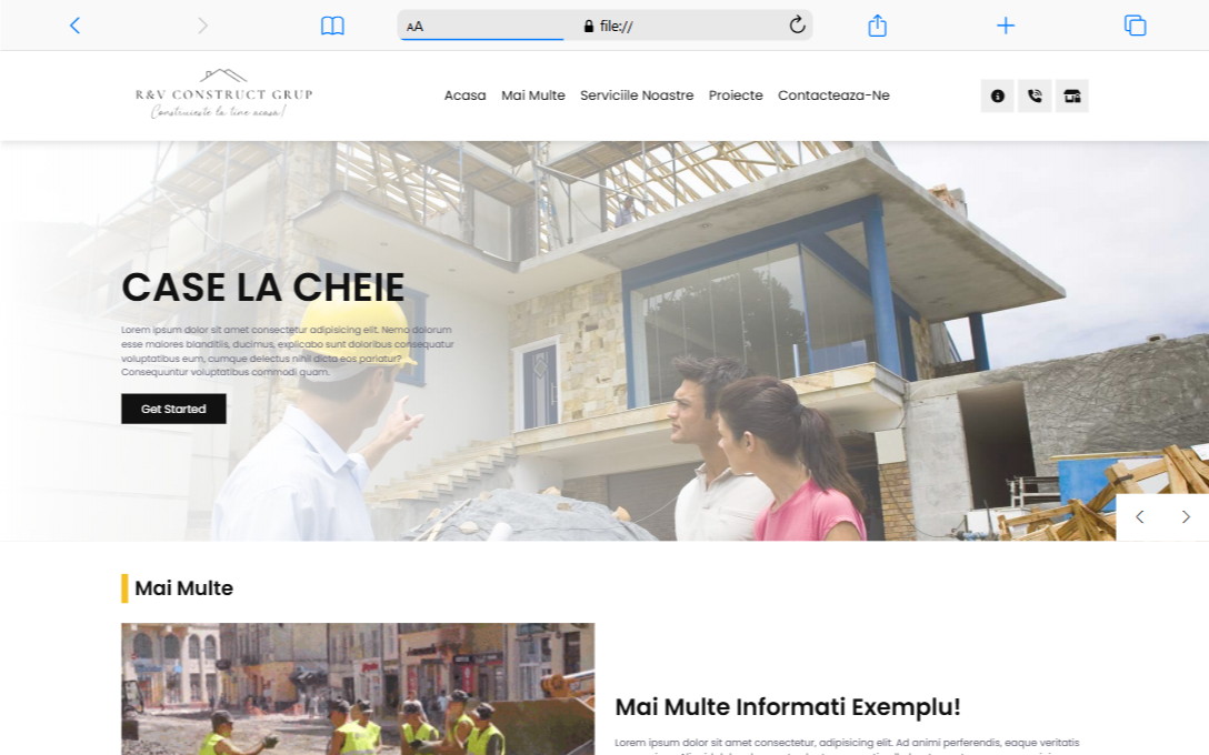 R&V Construct Website